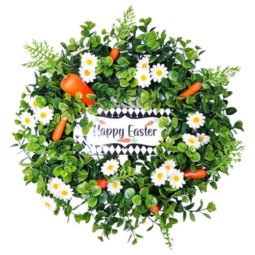 CGACCSD Frühlingskranz, Osterkranzdekorationen | Outdoor-Festival Karrot und Gänseblümchen | Ostern Dekoration der Ostertür Frühlingskranz für das Fenster Schlafzimmer CGACCSD Frühlingskranz, Osterkranzdekorationen | Outdoor-Festival Karrot und Gänseblümchen | Ostern Dekoration der Ostertür Frühlingskranz für das Fenster Schlafzimmer von CGACCSD