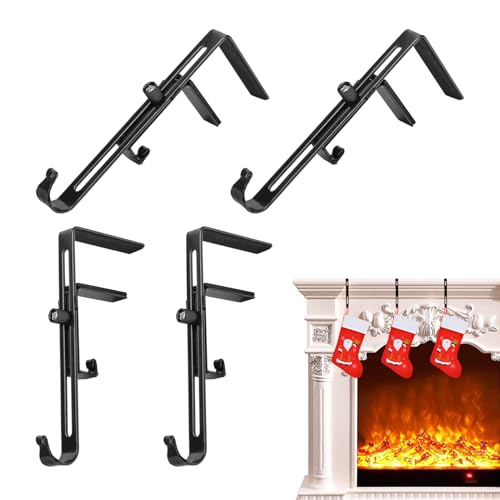 CGACCSD Girlanden für Kamin, 4 Stück, Girlanden für Kamin – Haken verstellbar für , Dekoration, , Baum, Balkon, Terrasse, Fenster, Außen, Weihnachten von CGACCSD