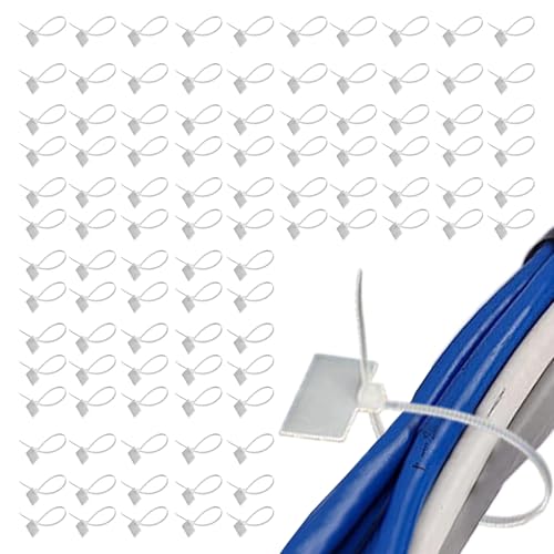 CGACCSD Kabelbinder – 100 Stück Schnellverschlüsse aus Nylon | sicheres selbstsicherndes Werkzeug mit Kennzeichnung für Kabelmanagement für Haus, Innenbereich, Außenbereich, Werkstatt und Raum von CGACCSD