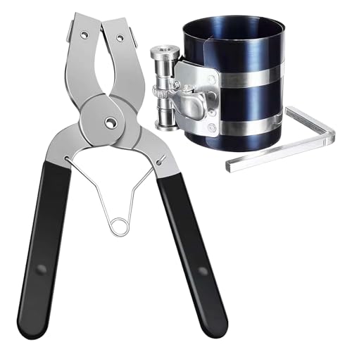 CGACCSD Kolbenring-Kompressor, Kolbenring Entferner Set - Kolbenring Werkzeug Montage Werkzeug | Auto Reparatur Zubehör mit einer Zange für LKW Fahrzeug von CGACCSD
