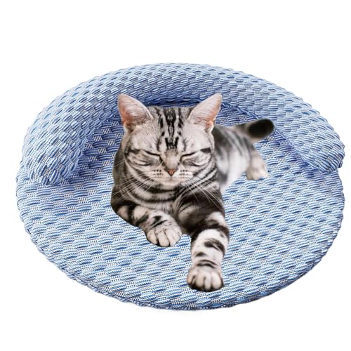 CGACCSD Kühlmatte für Katzen | Atmungsaktive Frischmatratze für Hunde, bequem und rutschfest, mit Halterung für die Erholung zu Hause oder im Freien von CGACCSD