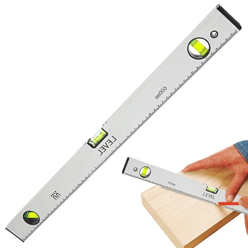 CGACCSD Magnetische Wasserwaage, integriertes Lineal | Wiederverwendbares Messgerät aus Metall für Beton, Dachbau, Gipsplatten von CGACCSD