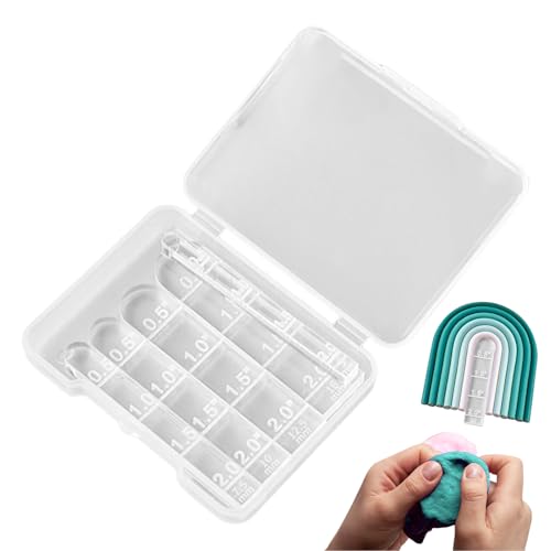 CGACCSD Modellierwerkzeug - Knetmasse Tiefenführer | 5 Stücke Acryl Lineal Zum Formen Schneiden Modellieren Keramik Basteln Playdough Erwachsene Kinder von CGACCSD