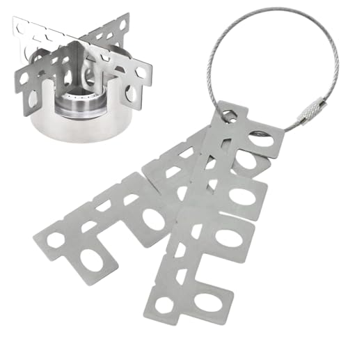 CGACCSD Pfannenhalter für die Campingküche, Pfannenhalter für die Campingküche, Camping-Ofenhalter im Freien aus Edelstahl, Küchenhelfer mit Brennerhalterung von CGACCSD