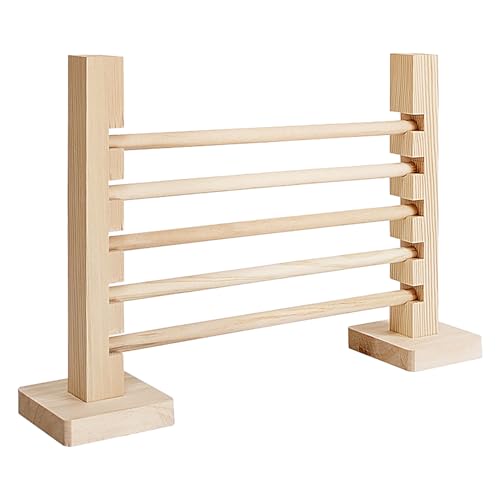 CGACCSD Rabbit Jump Bar - Holz Trainingshürde Mit Verstellbarer Höhe | Höhenverstellbares Nagetierspielzeug Mit Trainingsfunktion Für Frettchen Chinchillas Und Haustiergehege von CGACCSD