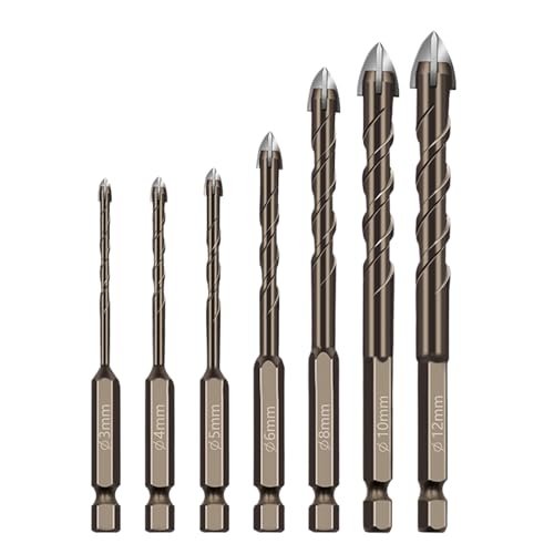 CGACCSD Set mit Bohrern und Schraubendreher-Bits | 7 Bohrer mit kleinem Durchmesser – robuster Wolframstahl für Holzbearbeitung, Trennwände, Trockenbau, Metallurgie, Werkstatt CGACCSD Set mit Bohrern und Schraubendreher-Bits | 7 Bohrer mit kleinem Durchmesser – robuster Wolframstahl für Holzbearbeitung, Trennwände, Trockenbau, Metallurgie, Werkstatt von CGACCSD