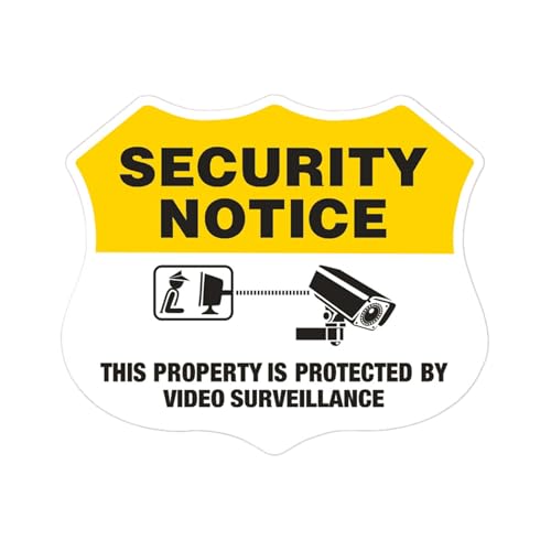 CGACCSD Sicherheitsaufkleber, UV-Sicherheitsaufkleber | WARNENSICHERHEITSWARNUNG - Diese Eigenschaft ist durch Video-Klebeetiketten für die Tür des CGACCSD Sicherheitsaufkleber, UV-Sicherheitsaufkleber | WARNENSICHERHEITSWARNUNG - Diese Eigenschaft ist durch Video-Klebeetiketten für die Tür des von CGACCSD