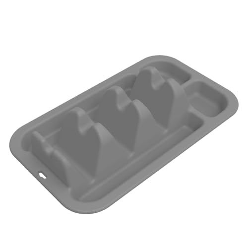 CGACCSD Taco Tablett - Tacos Halterung Mit 3 Fächern,Rutschfester wiederverwendbarer Silikon Halter mit 2 Gewürzfächern und Essensschale für Zuhause und Hochzeiten von CGACCSD