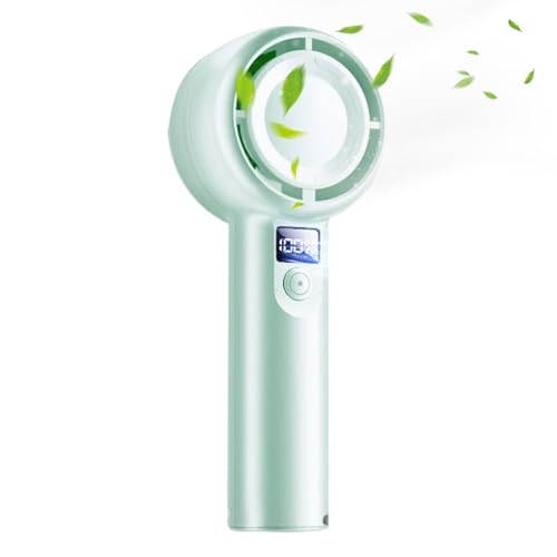 CGACCSD Tragbarer Handventilator - Persönlicher Tragbarer Lüfter - 5 Geschwindigkeitsstufen Leise Wiederaufladbar Für Kinder Erwachsene Reise Schreibtisch Schlafzimmer Camping von CGACCSD