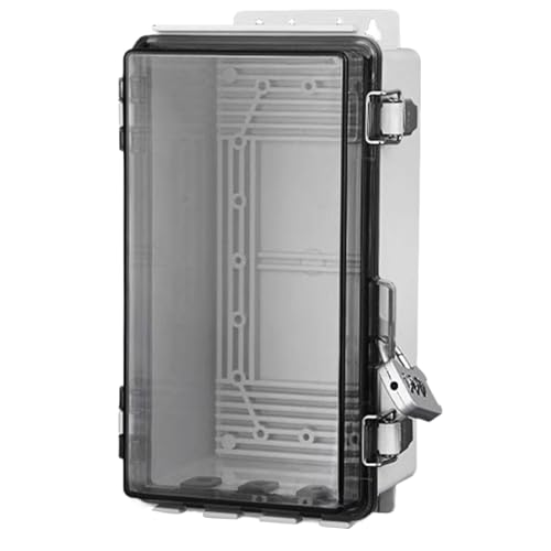CGACCSD Wasserdichtes Außengehäuse | Projektgehäuse mit transparentem Deckel zur Inspektion,Staubdichtes Gehäuse Mit Schloss Für Elektronik Im Außenbereich CGACCSD Wasserdichtes Außengehäuse | Projektgehäuse mit transparentem Deckel zur Inspektion,Staubdichtes Gehäuse Mit Schloss Für Elektronik Im Außenbereich von CGACCSD