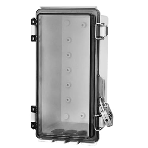 CGACCSD Wasserdichtes Elektrogehäuse | Steckdosengehäuse mit transparentem Deckel | Staubschutzkoffer mit Verriegelung und Steckdosenleiste von CGACCSD