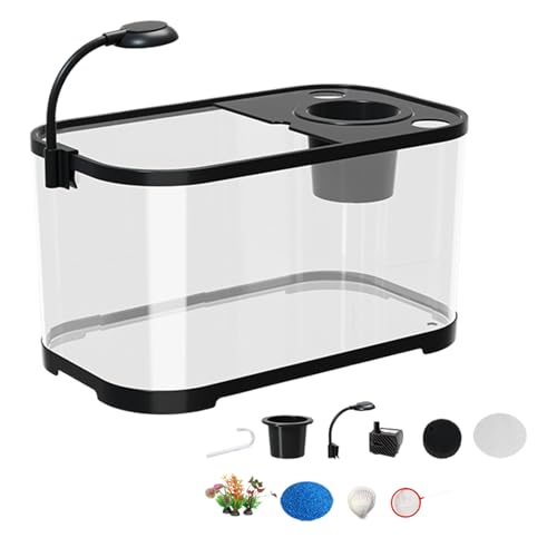 Smart-Aquarium, Kleines Und Mittelgroßes, Hochtransparentes Aquarium Für Zu Hause Mit Filterung Und Licht, Einsteiger-Starter-Kit, Geeignet Für Wohnzimmer, Zuhause, Desktop, Goldfischbecken Smart-Aquarium, Kleines Und Mittelgroßes, Hochtransparentes Aquarium Für Zu Hause Mit Filterung Und Licht, Einsteiger-Starter-Kit, Geeignet Für Wohnzimmer, Zuhause, Desktop, Goldfischbecken von CGACCSD