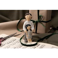 Großvater & Enkelin Familie Figur | Opa Grampy Keramik Ornament Geschenkbox Geschenk Für von CGBGiftware