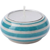 Keramik Blau Und Weiß Streifen Design Teelichthalter von CGBGiftware
