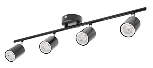 CGC Schwarz 4 Strahlerköpfe Deckenstrahler Bar Licht Chrom Winkel verstellbar LED von CGC Lighting