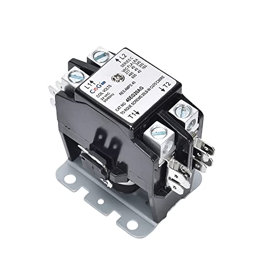 CGele 2-poliges Klimagerät Schütz 40 Amp 24V Spule, Hochleistungs-Kondensator-Schütze Kompressor Schütz Hochwertige Silberlegierung Inhalt… von CGELE
