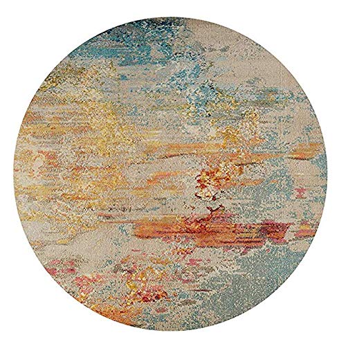 Teppich Nordic Runder Teppich Modernen Minimalistischen Hängenden Korb Drehstuhl Teppich Wohnzimmer Schlafzimmer Matte (größe : 300cm) von CGF-Teppich