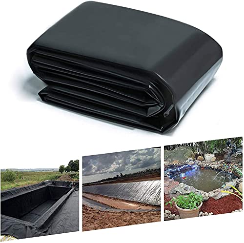 CGF- Gummiteichfolie Kleine Epdm Teichfolie 6,5 x 6,5 Fuß Teichunterlage und Folie 7,9 mil Dicke für Wasserfall Koi Teichpflanzen Brunnenabdeckungen für Winter/Schwarz / 60 Größen von CGF-