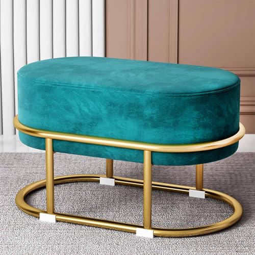 Small Stool Household Low Stool Living Room Sofa Stool Coffee Table Stool Change Shoes Stool Velvet Storage Bench Stackable Stools Technology Cloth Square Ottoman for Living Room,Dining Room von CGHJDM