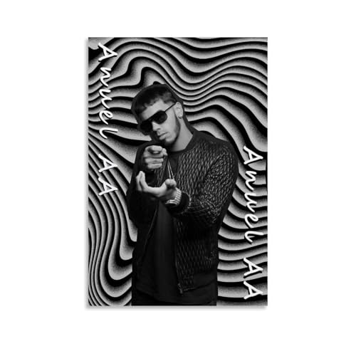 Anuel AA wasserfestes Leinwand-Poster, Wandkunst, HD-UV-beständiger Druck, geeignet für Wohnzimmer und Flur, ein tolles Geschenk, ungerahmt, 60 x 90 cm von CGHSDJ