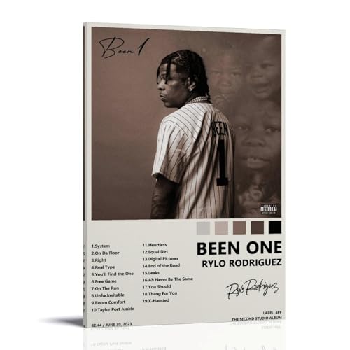 Been One Rylo Rodriguez Album, wasserdichtes Leinwandposter, Wandkunst, HD-UV-beständiger Druck, geeignet für Wohnzimmer und Flur, ein tolles Geschenk, Rahmenstil, 20 x 30 cm von CGHSDJ