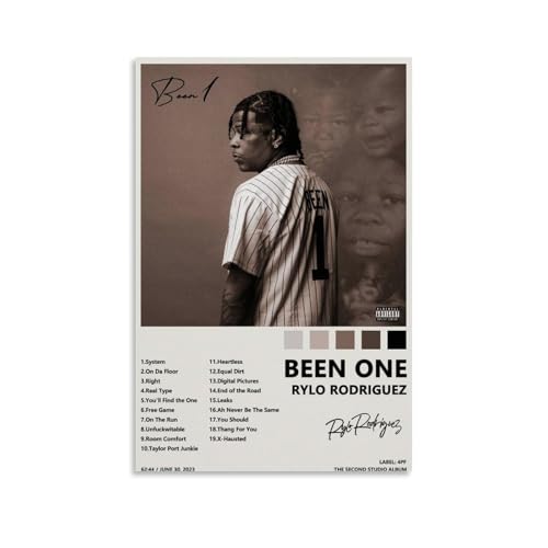 Been One Rylo Rodriguez Album, wasserdichtes Leinwandposter, Wandkunst, HD-UV-beständiger Druck, geeignet für Wohnzimmer und Flur, ein tolles Geschenk, ungerahmt, 30 x 45 cm von CGHSDJ