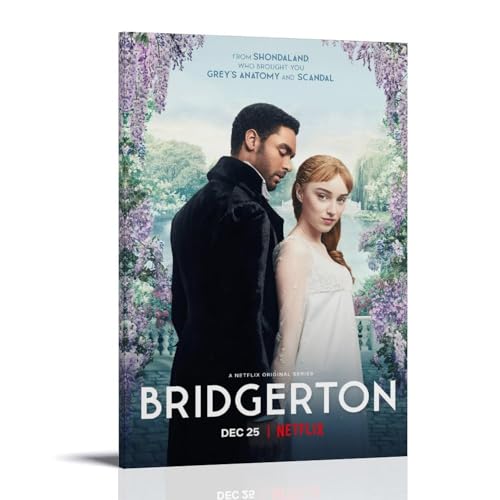 Bridgerton Wasserfestes Leinwand-Poster, Wandkunst, HD-UV-beständiger Druck, geeignet für Wohnzimmer und Flur, ein tolles Geschenk, Rahmenstil, 60 x 90 cm von CGHSDJ