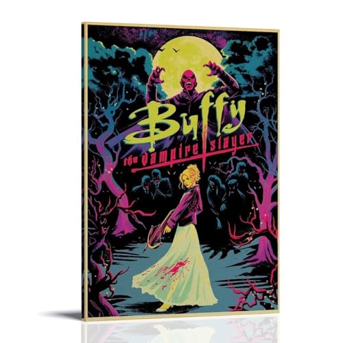 Buffy "The Vampire Slayer", wasserfestes Leinwand-Poster, Wandkunst, HD-UV-beständiger Druck, geeignet für Wohnzimmer und Flur, ein tolles Geschenk, Rahmenstil, 20 x 30 cm von CGHSDJ
