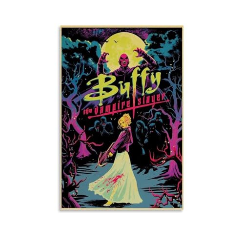 Buffy The Vampire Slayer Wasserfestes Leinwand-Poster, Wandkunst, HD-UV-beständiger Druck, geeignet für Wohnzimmer und Flur, ein tolles Geschenk, ungerahmt, 30 x 45 cm von CGHSDJ