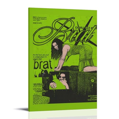 Charli XCX Wasserfestes Leinwand-Poster, Wandkunst, HD-UV-beständiger Druck, geeignet für Wohnzimmer und Flur, ein tolles Geschenk, Rahmenstil, 60 x 90 cm von CGHSDJ