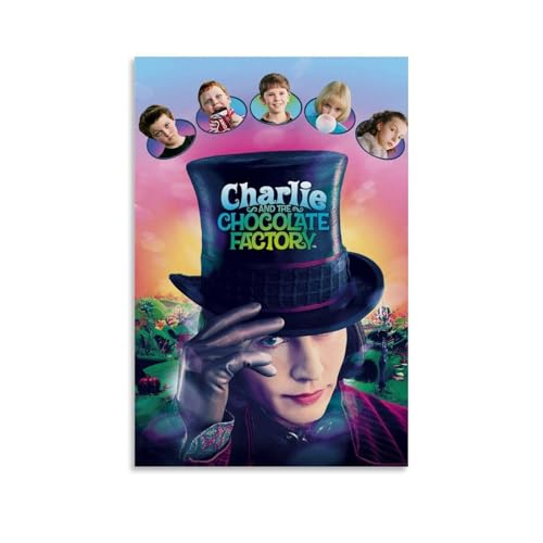 Charlie und die Schokoladenfabrik, wasserfestes Leinwand-Poster, Wandkunst, HD-UV-beständiger Druck, geeignet für Wohnzimmer und Flur, ein tolles Geschenk, ungerahmt, 30 x 45 cm von CGHSDJ