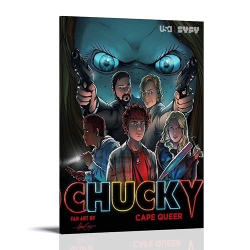 Chucky Wasserfestes Leinwand-Poster, Wandkunst, HD-UV-beständiger Druck, geeignet für Wohnzimmer und Flur, ein tolles Geschenk, Rahmenstil, 50 x 75 cm von CGHSDJ