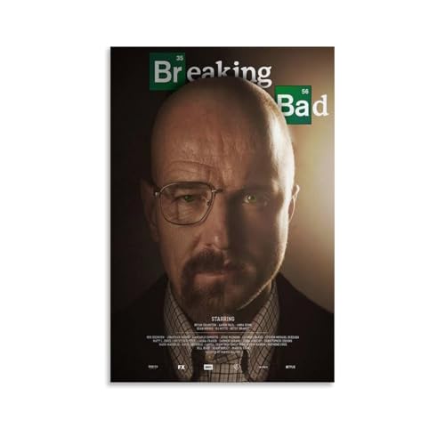 Wasserfestes Leinwandposter Breaking Bad, HD-UV-beständig, geeignet für Wohnzimmer und Flur, ein tolles Geschenk, ungerahmt, 30 x 45 cm von CGHSDJ
