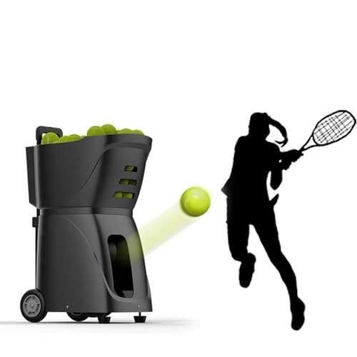 CGLYYDS Heim-Tennisballmaschine, tragbarer Tennisballwerfer, automatische Übungsausrüstung, Ballwerfer-Shooter mit mobiler App-Steuerung für Tennistraining für Anfänger, 100 große Kapazität von CGLYYDS