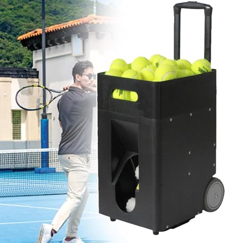 CGLYYDS Tragbare Tennisballmaschine (22 Pfund), automatischer tragbarer Tennisballwerfer für Training und Übung, bis zu 50 Bälle Kapazität, max. 37 MPH, 2 bis 4 Stunden Spielzeit von CGLYYDS