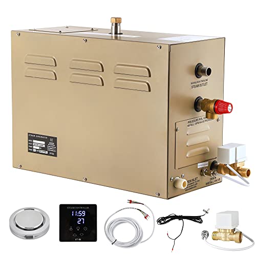 CGOLDENWALL 10.5KW Dampf-Sauna-Generator 220V für Kommerzieller Heim Sauna/Dusche/Bad/SPA, mit Automatischer Entwässerung, intelligenter Touch-Steuerung 25-55℃ für 10.5m³(371ft³) Raumheizung von CGOLDENWALL