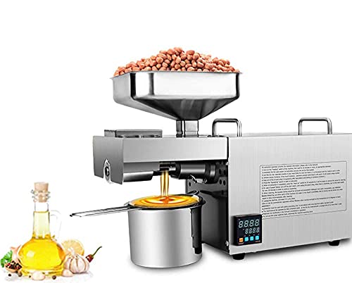 CGOLDENWALL 1500W Automatische Ölpresse Maschine mit Intelligenter Temperaturregelung Ölgewinnung bis zu 55% Muttern Samen Pressmaschine Kaltheißpresse Alle Edelstahl CE Industrielle Schwere Art von CGOLDENWALL