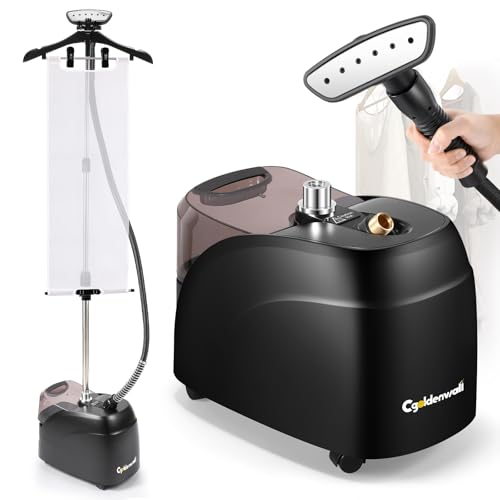 CGOLDENWALL 2000W Vertikales Dampfglätter, 3.2L Abnehmbarer Wassertank, 45s Schnelles Aufheizen, Duale Dampfstufen für alle Stoffe - mit Zubehör & Höhenverstellbar CGOLDENWALL 2000W Vertikales Dampfglätter, 3.2L Abnehmbarer Wassertank, 45s Schnelles Aufheizen, Duale Dampfstufen für alle Stoffe - mit Zubehör & Höhenverstellbar von CGOLDENWALL