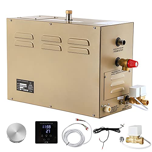 CGOLDENWALL 4.5 KW Sauan Dampfgenerator mit Automatischer Entwässerung 220 V für Zuhause und Gewerbe, Geeignet für Sauna/Dusche/Bade/SPA mit Intelligentem Touch-Controller 25-55°C, 3-4.5m³ Raumheizung CGOLDENWALL 4.5 KW Sauan Dampfgenerator mit Automatischer Entwässerung 220 V für Zuhause und Gewerbe, Geeignet für Sauna/Dusche/Bade/SPA mit Intelligentem Touch-Controller 25-55°C, 3-4.5m³ Raumheizung von CGOLDENWALL
