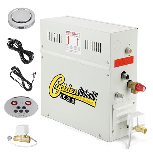 CGOLDENWALL 9KW Sauna Dampfgenerator Kit 220V Dushe Bade SPA Dampferzeuger für Haus, mit Automatischer Entwässerung, Digital-Controller 35-55°C Einstellbar CGOLDENWALL 9KW Sauna Dampfgenerator Kit 220V Dushe Bade SPA Dampferzeuger für Haus, mit Automatischer Entwässerung, Digital-Controller 35-55°C Einstellbar von CGOLDENWALL