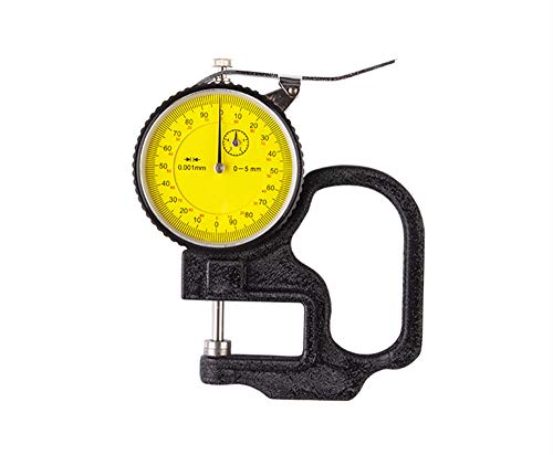 CGOLDENWALL Dickenmessgerät für Papier, Folie, Stoff, Leder, Genauigkeit: 0,01/0,001 mm (0–5 mm/0,001 mm) von CGOLDENWALL