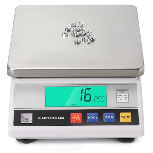 CGOLDENWALL Hochpräzise Analysenwaage 0.1g Digitale Elektronische Industrielle Präzisionswaage Intelligente Wissenschaftliche Laborwaage mit Zähl&Tarafunktion (10kg, 0.1g) von CGOLDENWALL