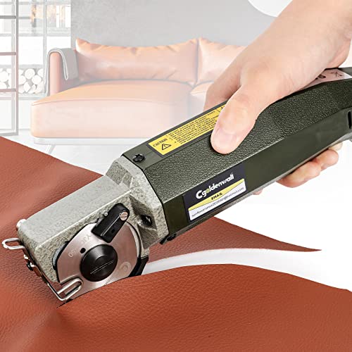 CGOLDENWALL YJ-50 Elektrischer Industrieller Stoffschneider丨Klingengröße: 50 mm丨Maximale Schnittdicke: 20 mm丨Ideal für Textil-Lederpapier mit Ersatzklinge von CGOLDENWALL