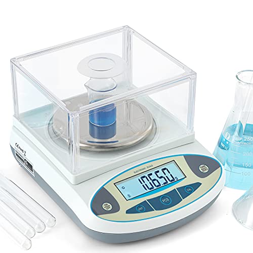 CGOLDENWALL Laborwaage 2000gx0.01g Digitale Präzision Analytische 200-3000g Optional Elektronische Waage mit Windschutzscheibe Schmuck Küche Industriewaagen Wiege- und Zählwaage Kalibriert von CGOLDENWALL