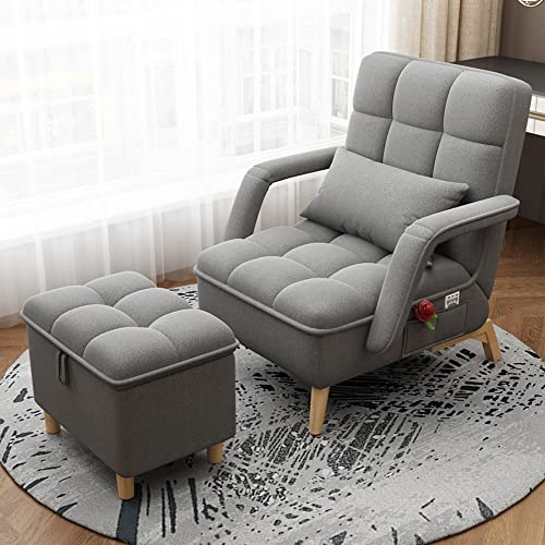CGTENBS Lazy Sofa Tatami Wohnzimmer Schlafzimmer Balkon Single Small Wohnung Sofa Publishing Art Liegestuhl (Schwarz) von CGTENBS