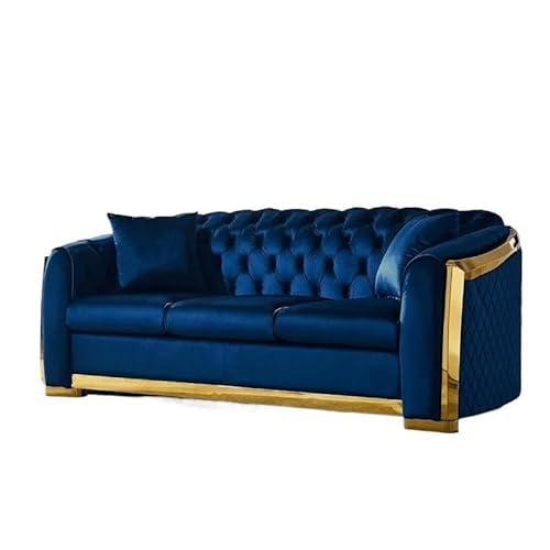 CGTENBS Luxuriöses, geschwungenes Loveseat, 205,7 cm, Samtcouch, nordisches Retro-Sofa, Couch von CGTENBS