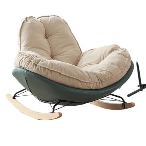 CGTENBS Schaukelstuhl, Einzelschaukelstuhl, Schlafzimmer, Balkon, kann liegen, kann schlafen, Wohnzimmer, Schlafzimmer, Freizeit, faules Sofa von CGTENBS