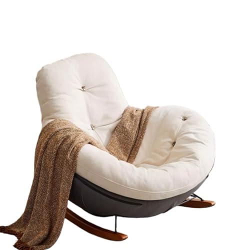 CGTENBS Schaukelstuhl Wohnzimmer Lazy Sofa Einzelschaukelstuhl Liegestuhl Balkon Eierschalenstuhl von CGTENBS