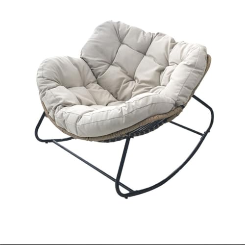 CGTENBS Schüttelstuhl Faule Person Rattan Sofa Wohnzimmer Balkon Haushalt Freizeit Relaxliege Schaukelstuhl von CGTENBS