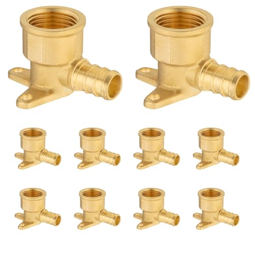 10pcs PEX-Anschlüsse, 1/2 Zoll weibliche NPT-Drop-Ear-Ellbogen-Kupfer-PEX B-Anschlüsse, ASTM B1807 für Rohrverbindung 10pcs PEX-Anschlüsse, 1/2 Zoll weibliche NPT-Drop-Ear-Ellbogen-Kupfer-PEX B-Anschlüsse, ASTM B1807 für Rohrverbindung von CGTQROVR